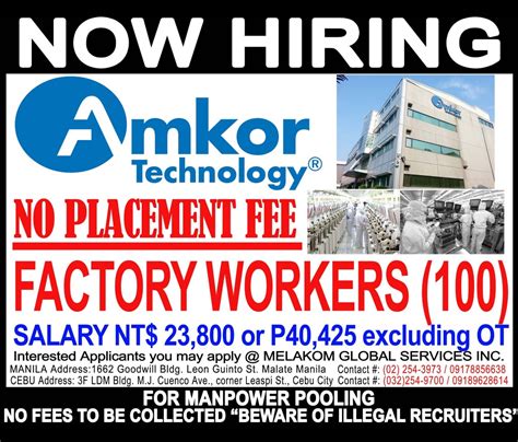 Amkor Technology Phils. Inc. jobs .